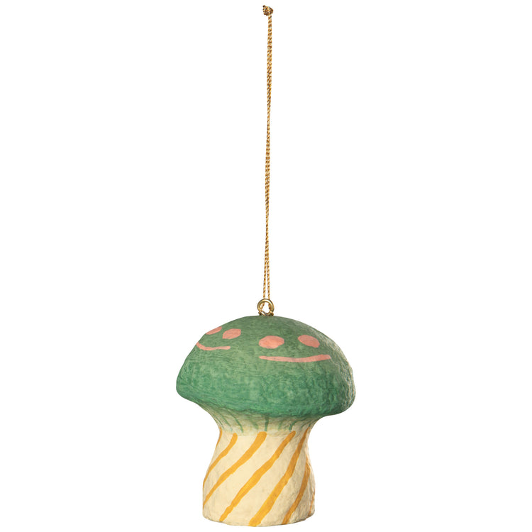 Mushroom Gems Mache Christmas Tree Ornaments - 3 Assorted Styles