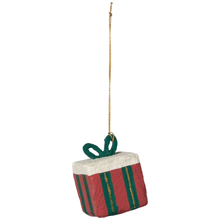 Merry Medley Mache Christmas Tree Ornaments - 3 Assorted Styles