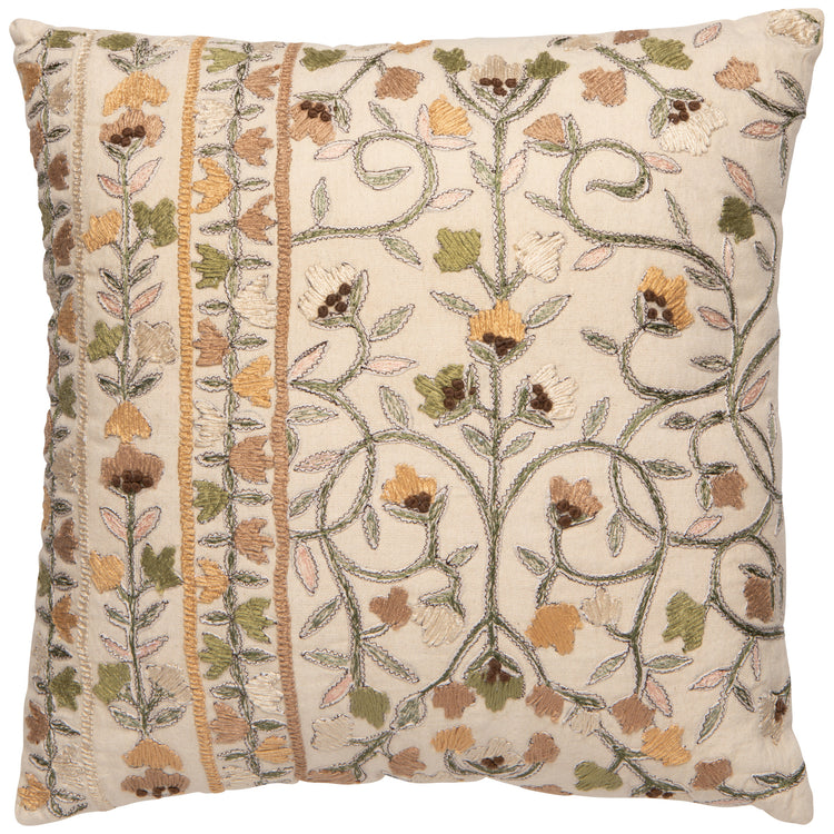 Bloom Embroidered Pillow 18 x 18 inch