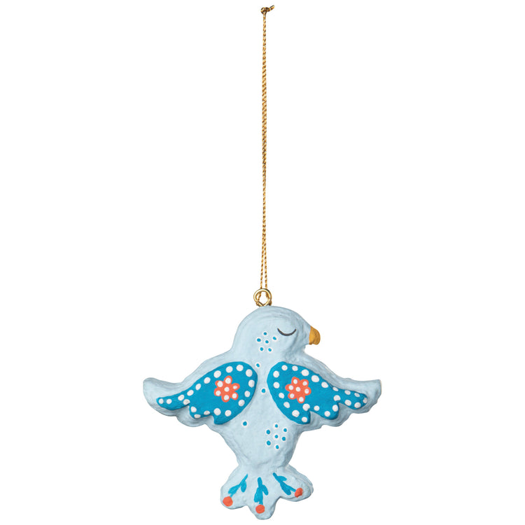 Peach and Harmony Mache Christmas Tree Ornaments - 3 Assorted Styles