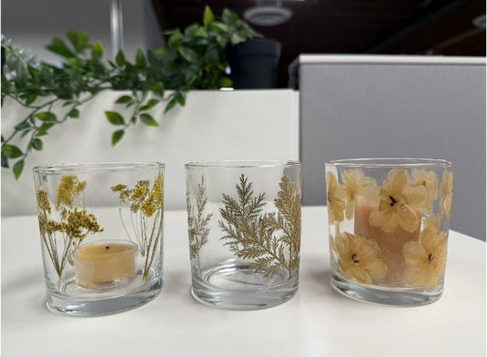 Glass tealight holders