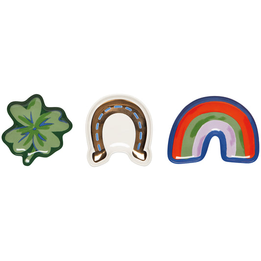 Feeling Lucky Shaped Dish Set of 3 Assorted
