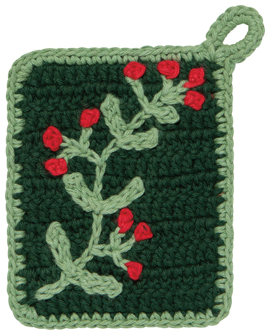 Winterberry Christmas Crochet Sponges Set of 2