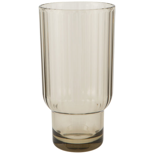 Acrylic Fluted Highball Glass - Olive Green