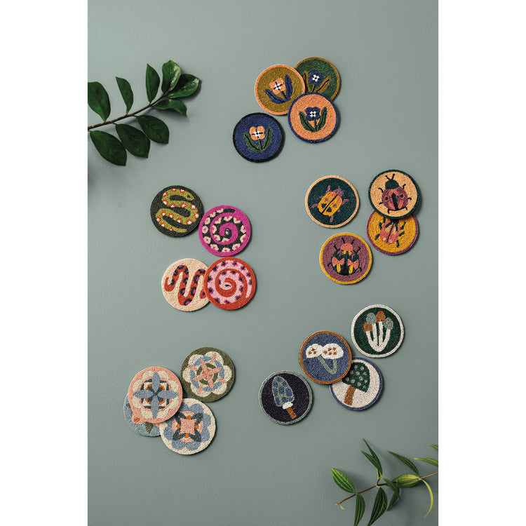 Wildgrove Beaded Coasters Set of 4