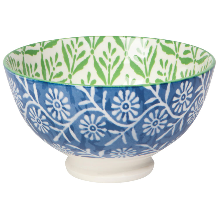 Green Leaf Stamped Bowl 4 Inch