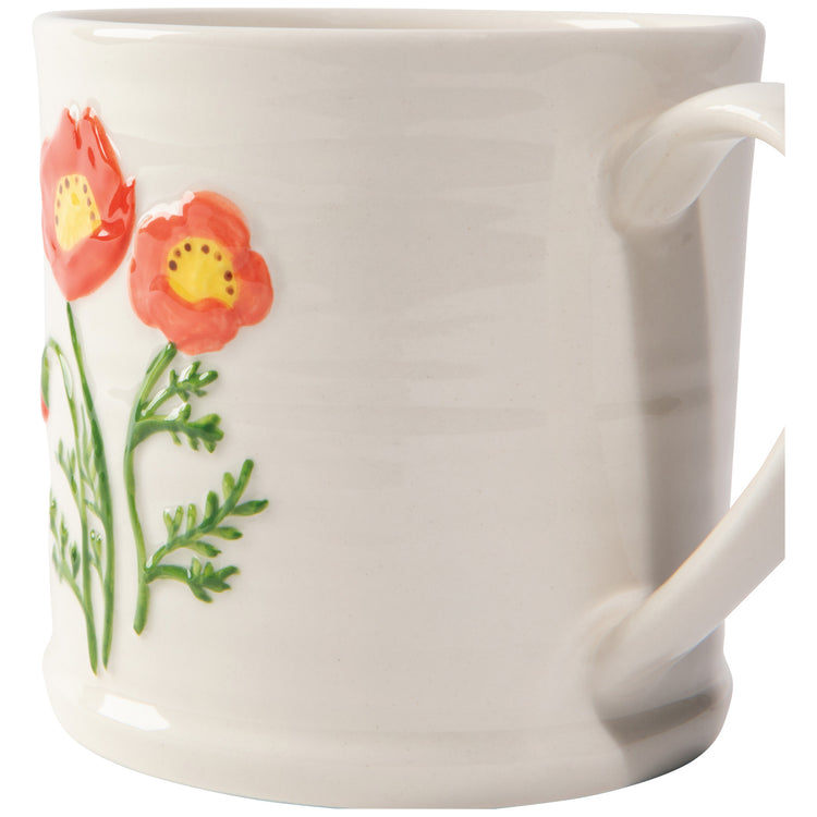 Poppy Embossed Mug