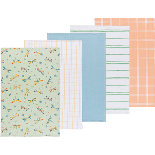 Dragonfly Dishtowels Set of 5