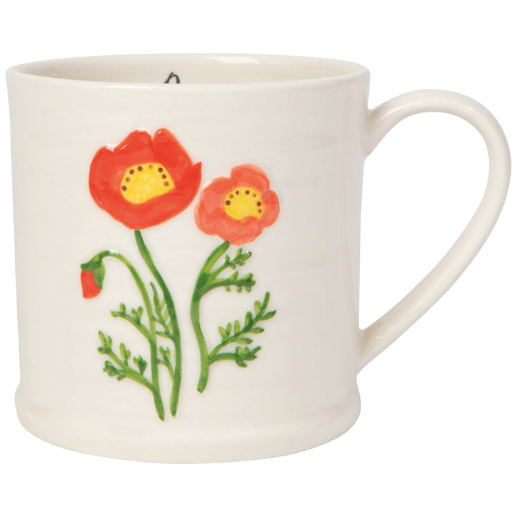 Poppy Embossed Mug