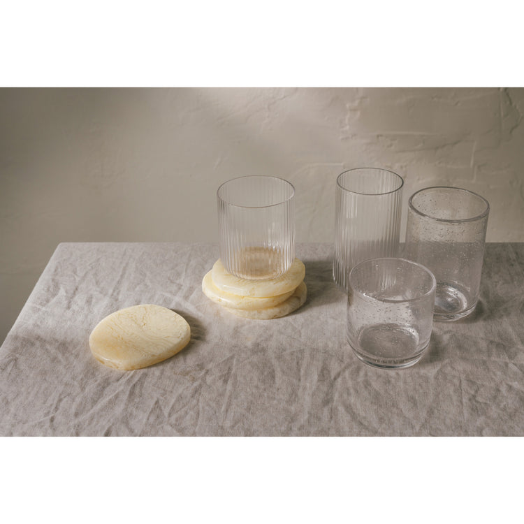 Ivory-Resin Coasters Set of 4