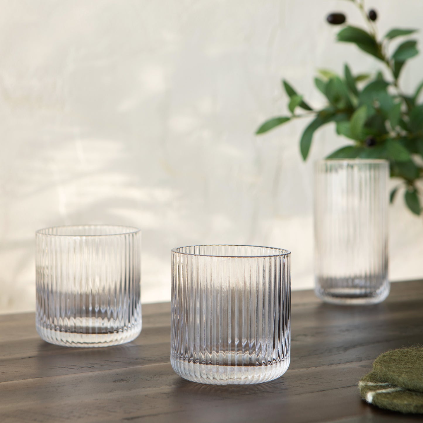 Fluted Glass 12 oz - Clear