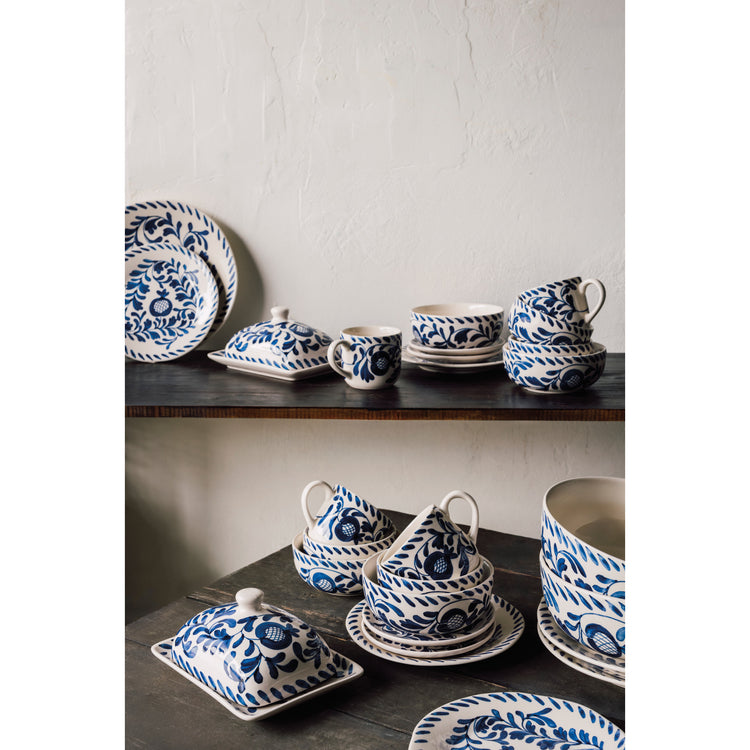 Nila Blue Hand Painted Butter Dish