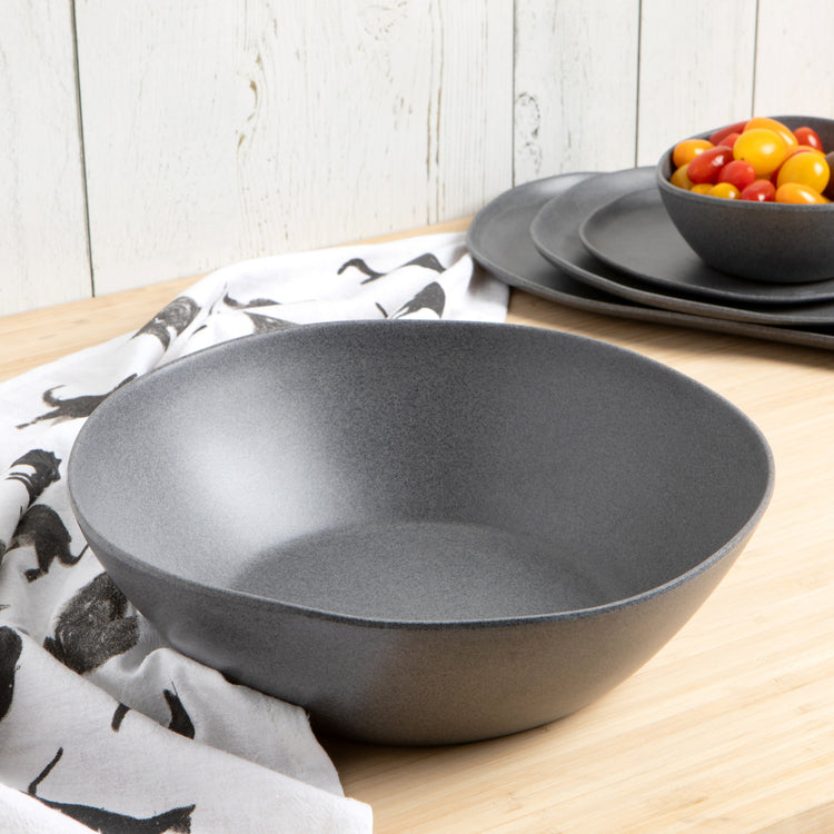 Fresco Melamine Serving Bowl - Graphite