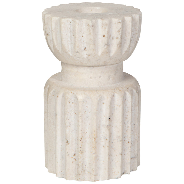 Iona Travertine Candle Holder Tall