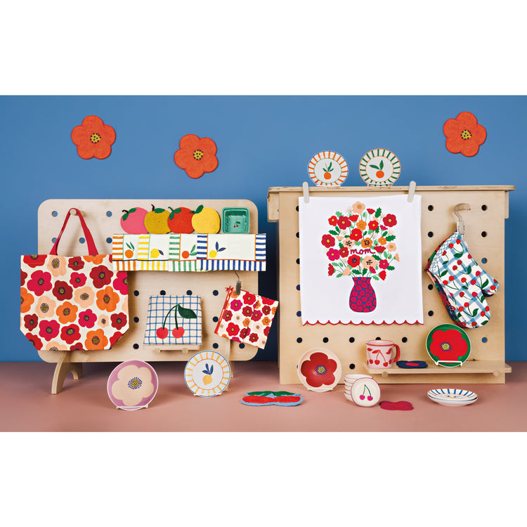 Citrus Burst Appetizer Plates Set of 4 Assorted