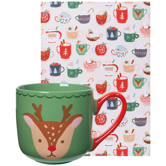 Cozy Cups Mug and Dishtowel Set