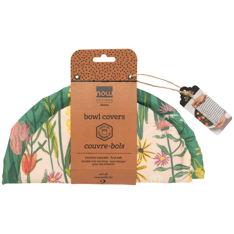 Bees & Blooms Bowl Covers Set of 2