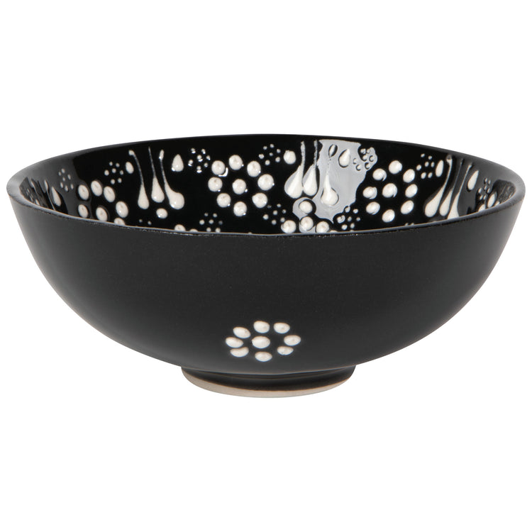Hand-painted Turkish Bowl 5 inch - Evani Black