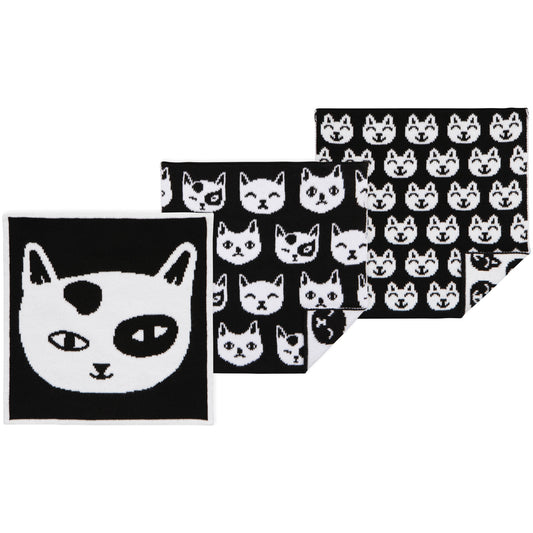 Feline Fine Knit Dishcloth Set of 3