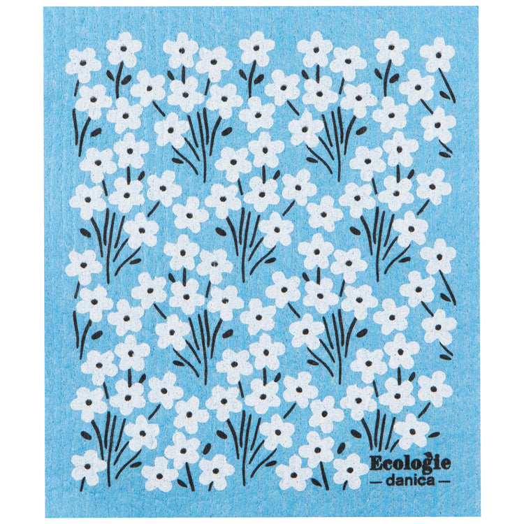Bouquet Blue Swedish Dishcloth