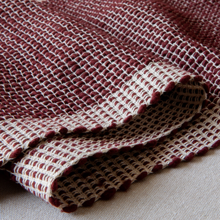 Lattice Table Runner - Garnet
