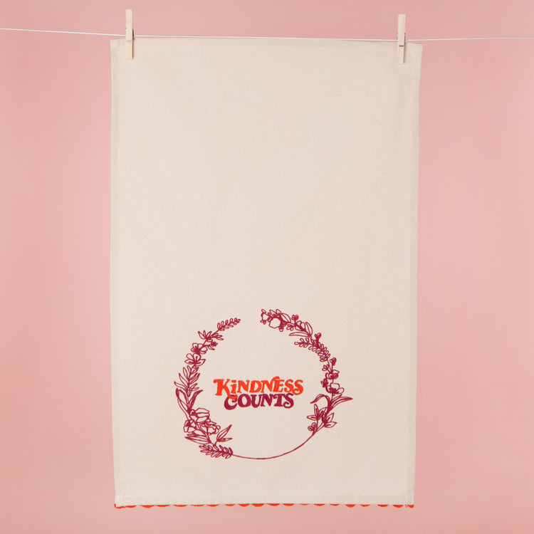 Kindness Counts Decorative Dishtowel