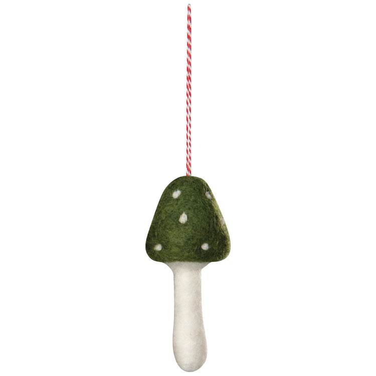 Toadstool Felt Christmas Tree Ornaments - 4 Assorted Styles