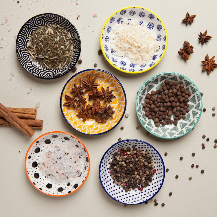 Bits & Dots Multi-Color Pinch Bowls Set of 6