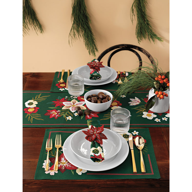 Amaryllis Christmas Napkin Set of 4