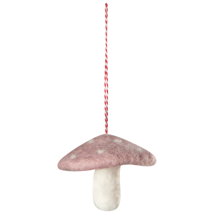 Mushroom Gems Felt Christmas Tree Ornaments - 4 Assorted Styles