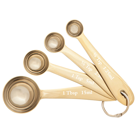 Gold Measuring Spoons Set of 4