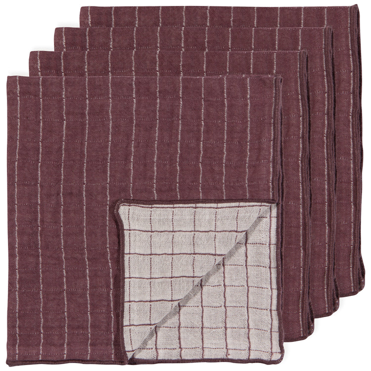 Ash Plum Double Weave Set of 4