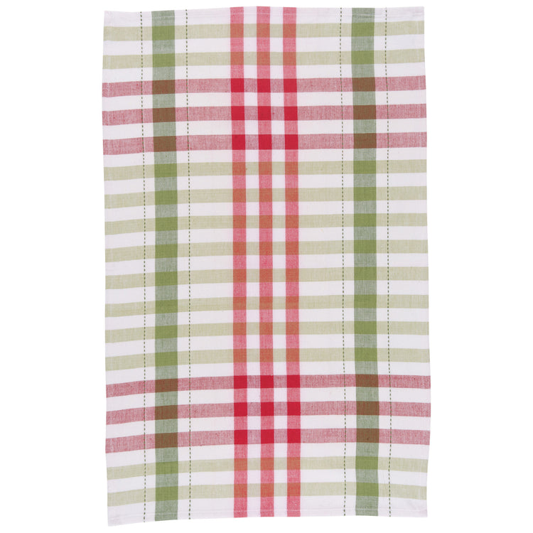 Holiday Cheer Check  Dishtowels Set of 3