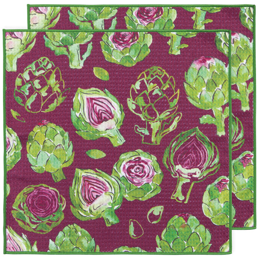 Artichoke Recycled Microfibre Dishcloths Set of 2