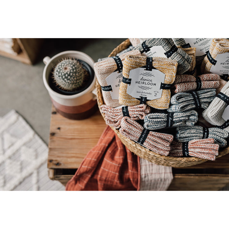 Olive Branch Knit Dishcloths Set of 2