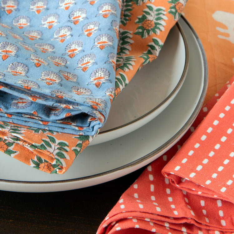 Gather Block Print Napkins Set of 4