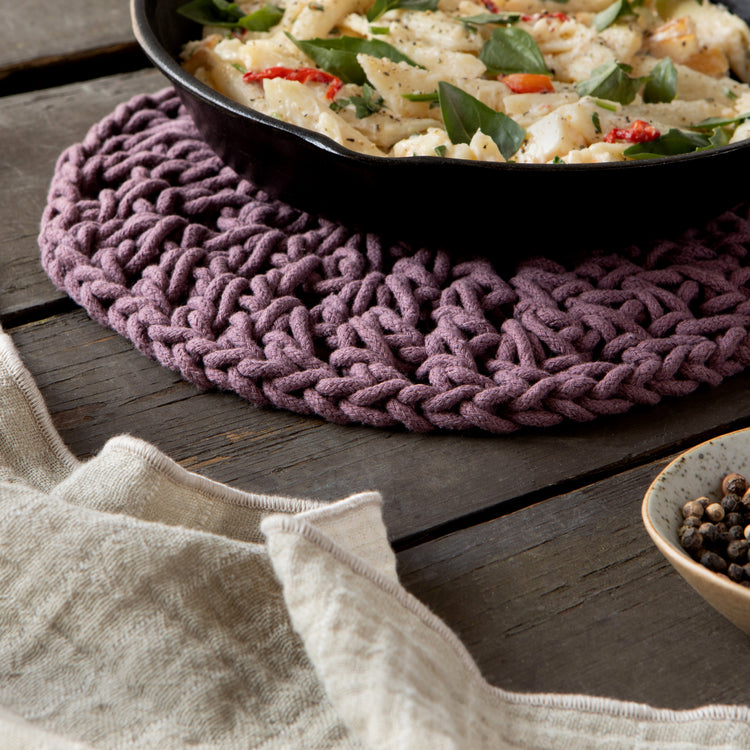 Ash Plum Knotted Trivet