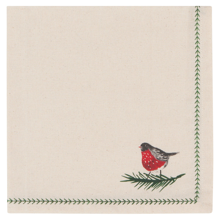 Forest Birds Christmas Napkins Set of 4