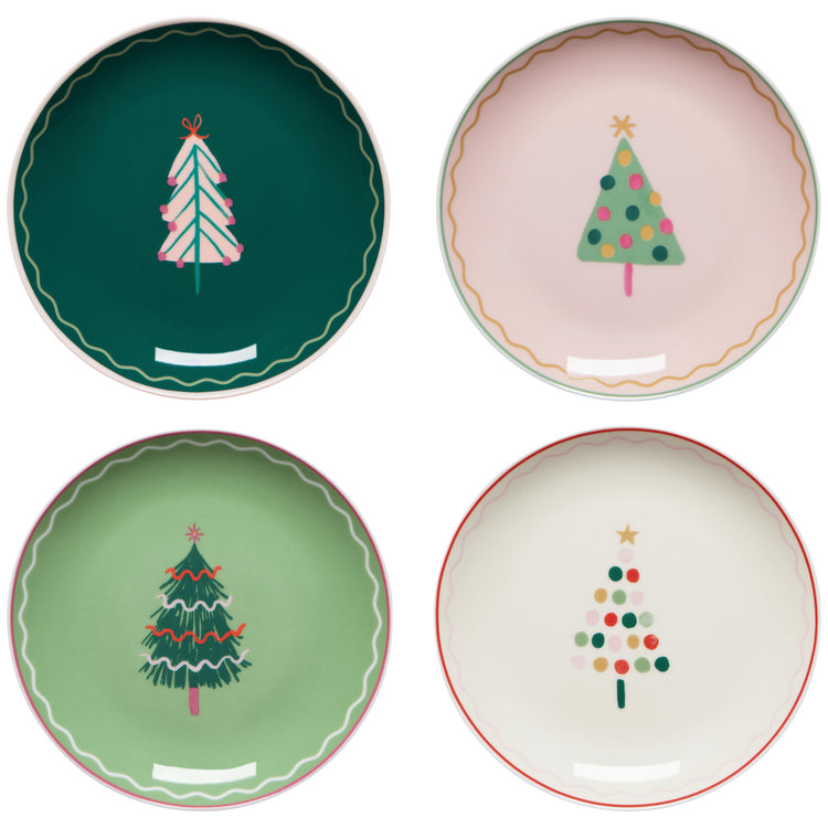 Glitzmas Appetizer Plates Set of 4