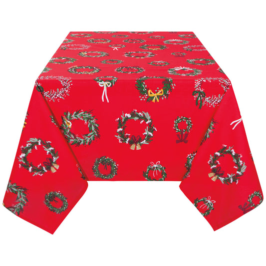 Wreaths Christmas Tablecloth 60 X 120 inch