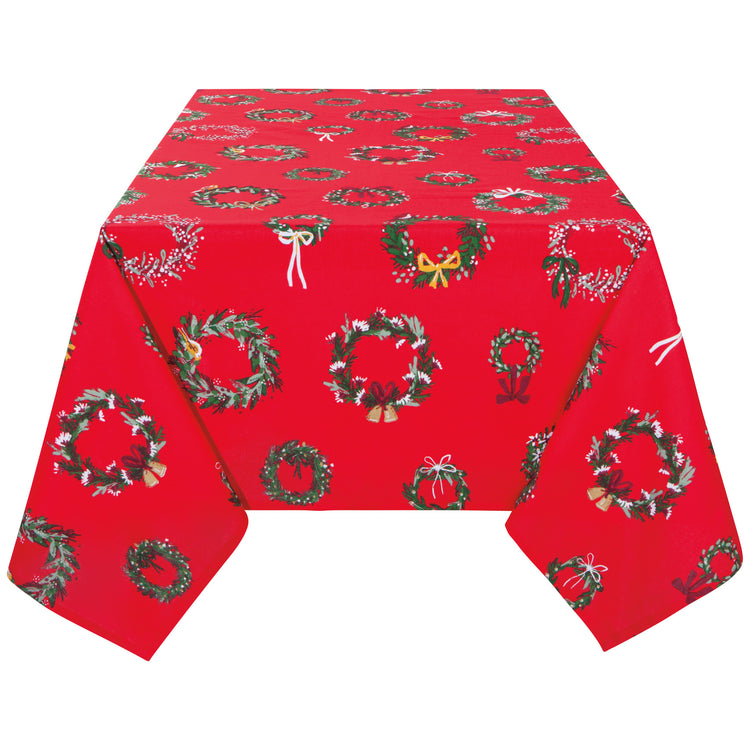 Wreaths Christmas Tablecloth 60 x 90 inch