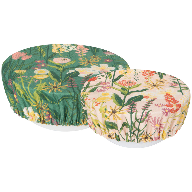 Bees & Blooms Bowl Covers Set of 2