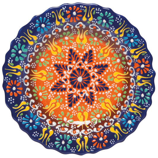 Multi Azure Small Evani Plate 7.5 Inch