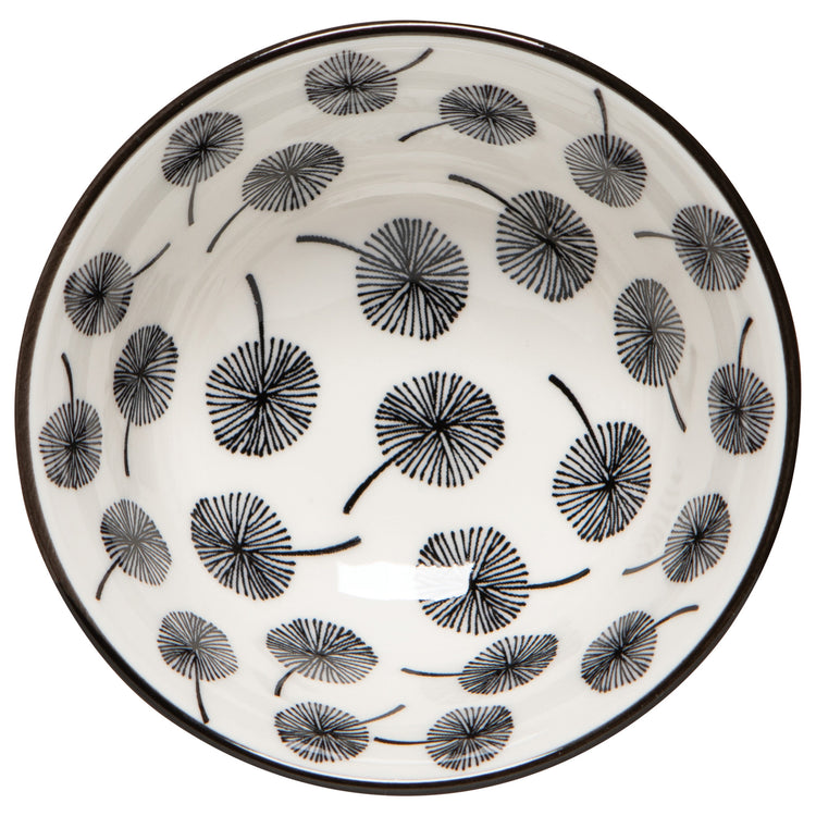 Gray Dandelion Stamped Bowl 3.5 Inch