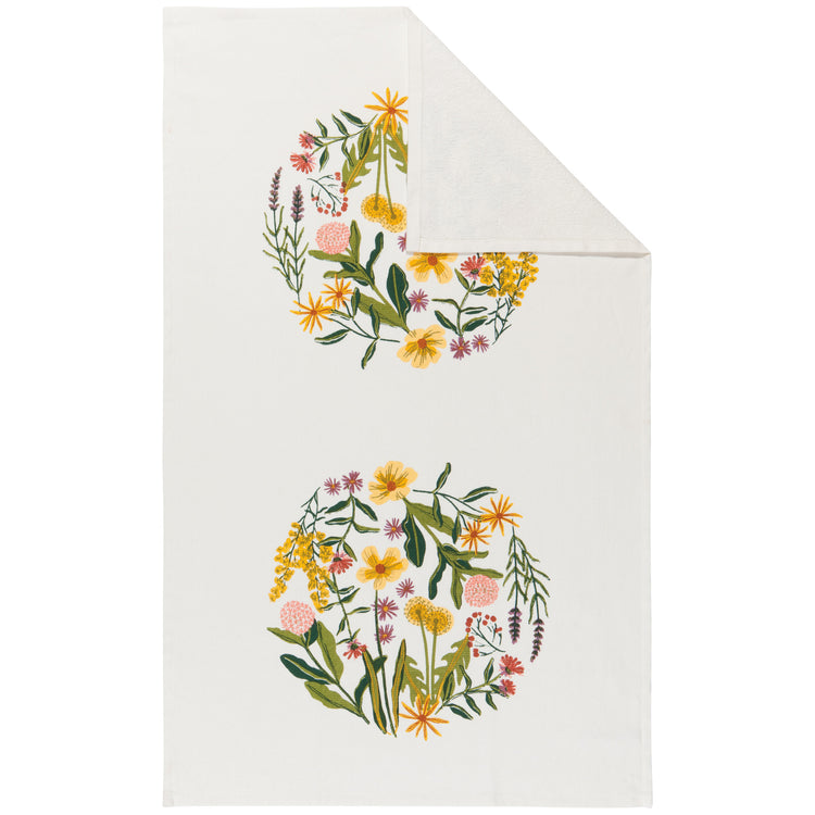 Bees & Blooms Terry Dishtowel