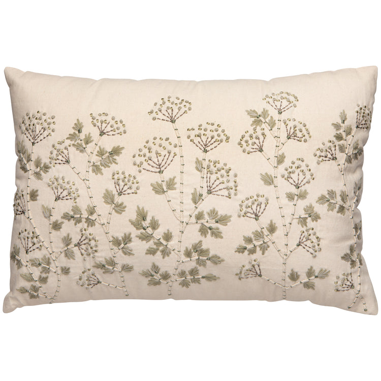 Yarrow Embroidered Pillow 16 x 24 inch