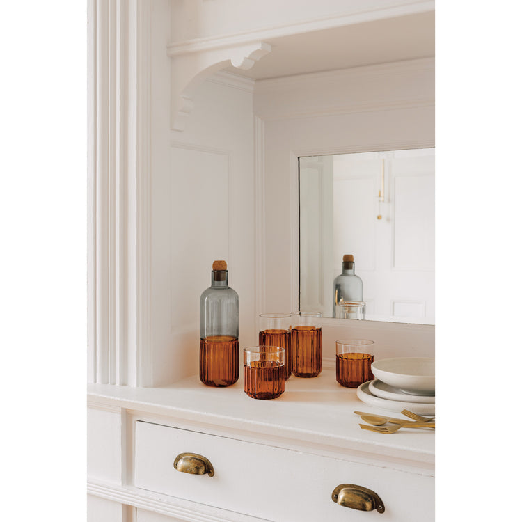 Channel Carafe 32 oz - Smoke/Amber