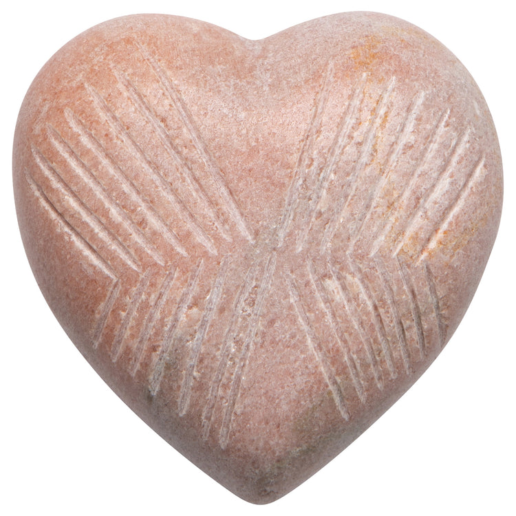 Pink Marble Heart Large