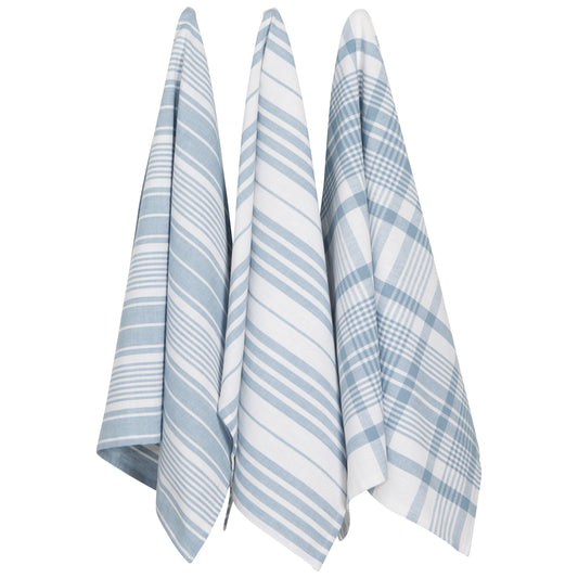 Slate Blue Jumbo Dishtowels Set of 3