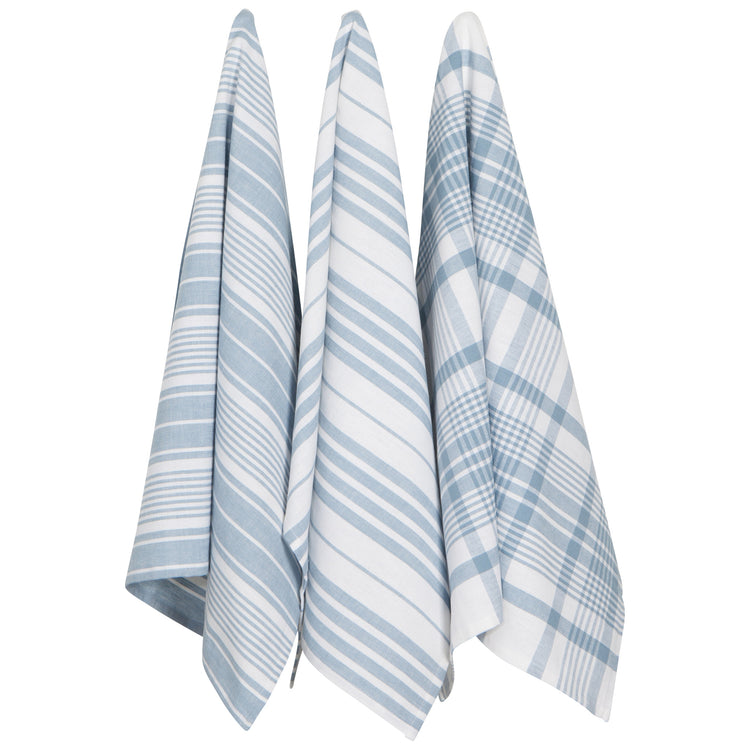 Slate Blue Jumbo Dishtowels Set of 3